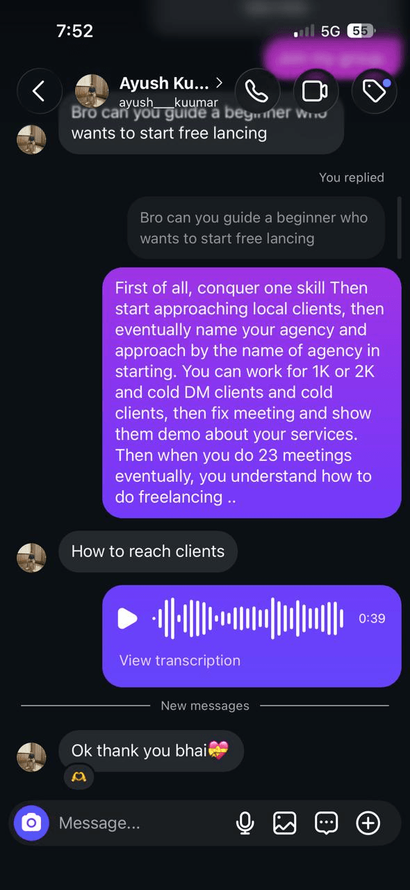 Lead asked for the promised PDF